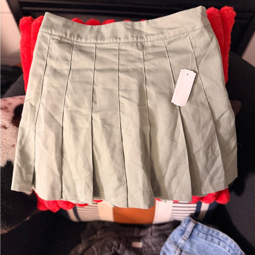 HYFVE Light Green Skater Short Skirt